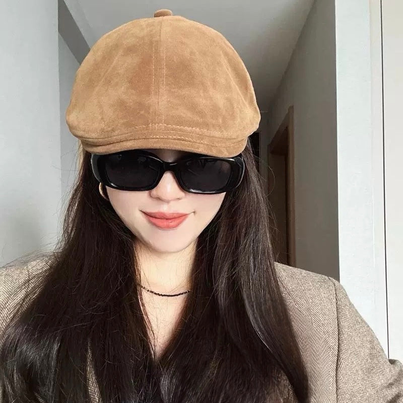 Unisex Suede Newsboy Cap Mspineapplecrafts