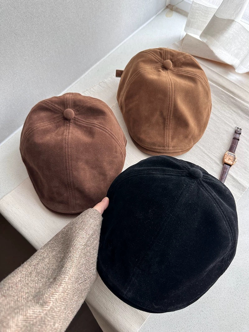Unisex Suede Newsboy Cap Mspineapplecrafts