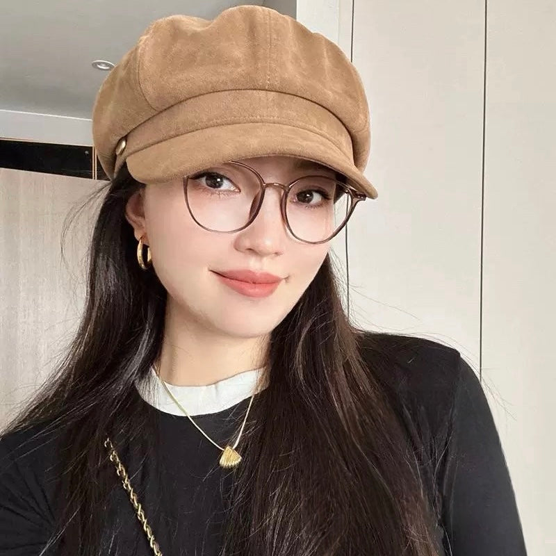 Unisex Suede Newsboy Cap Mspineapplecrafts