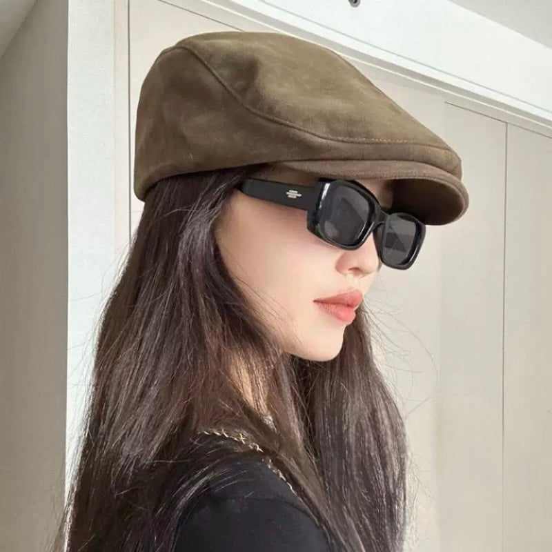 Unisex Suede Newsboy Cap Mspineapplecrafts