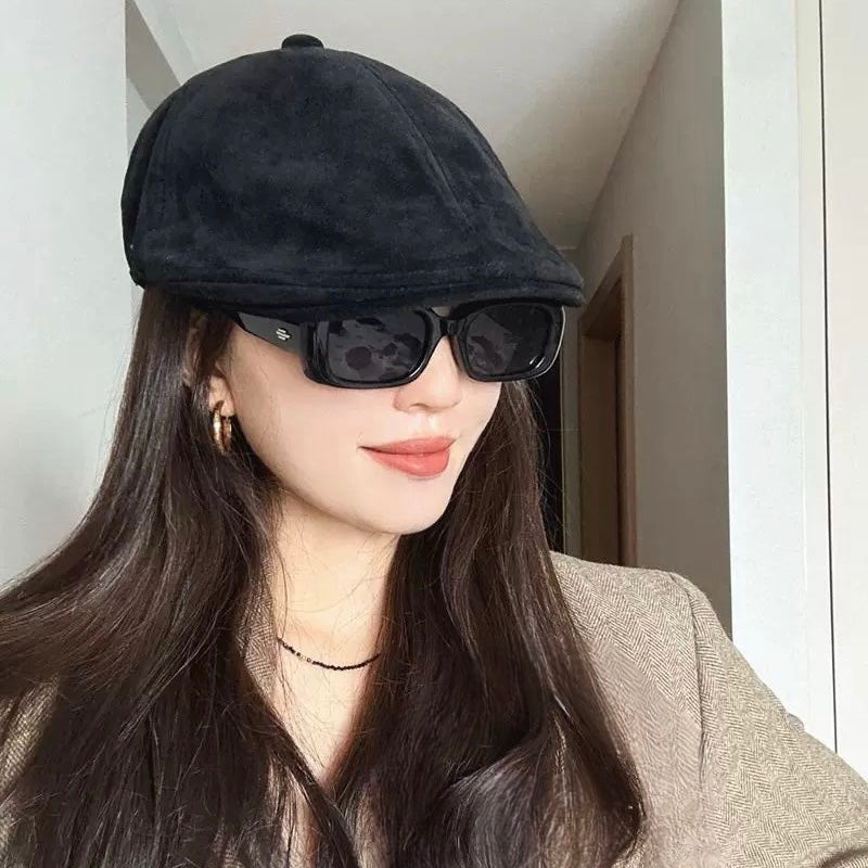 Unisex Suede Newsboy Cap Mspineapplecrafts