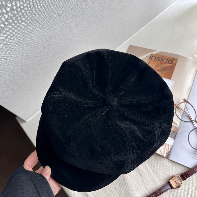 Unisex Suede Newsboy Cap Mspineapplecrafts