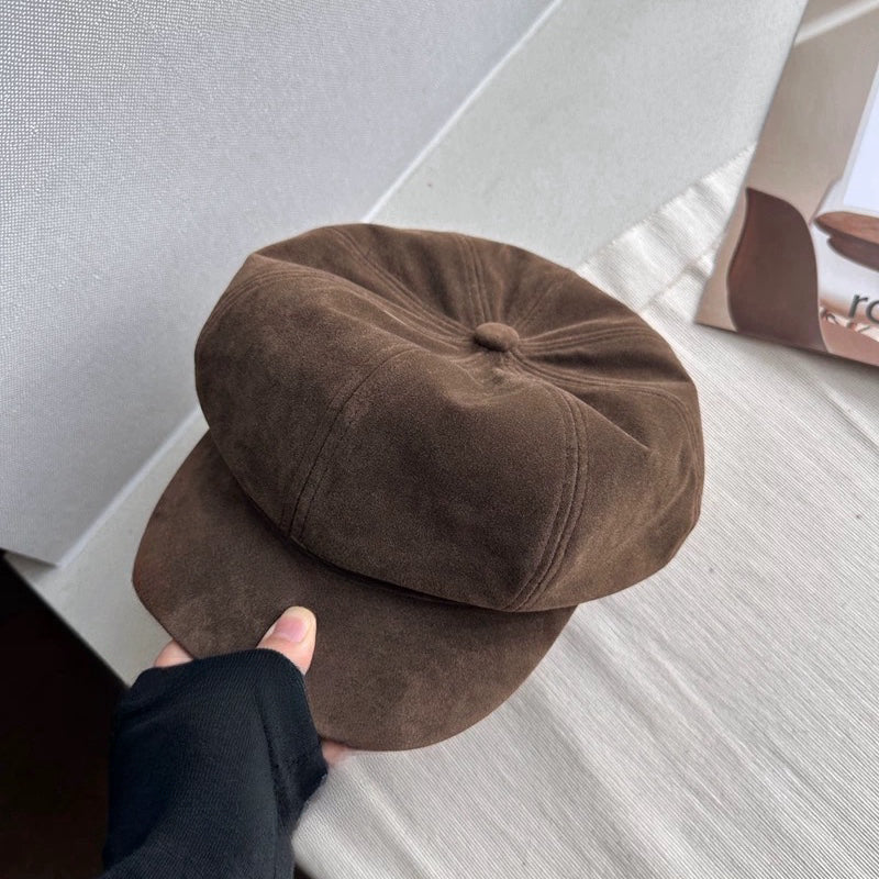 Unisex Suede Newsboy Cap Mspineapplecrafts