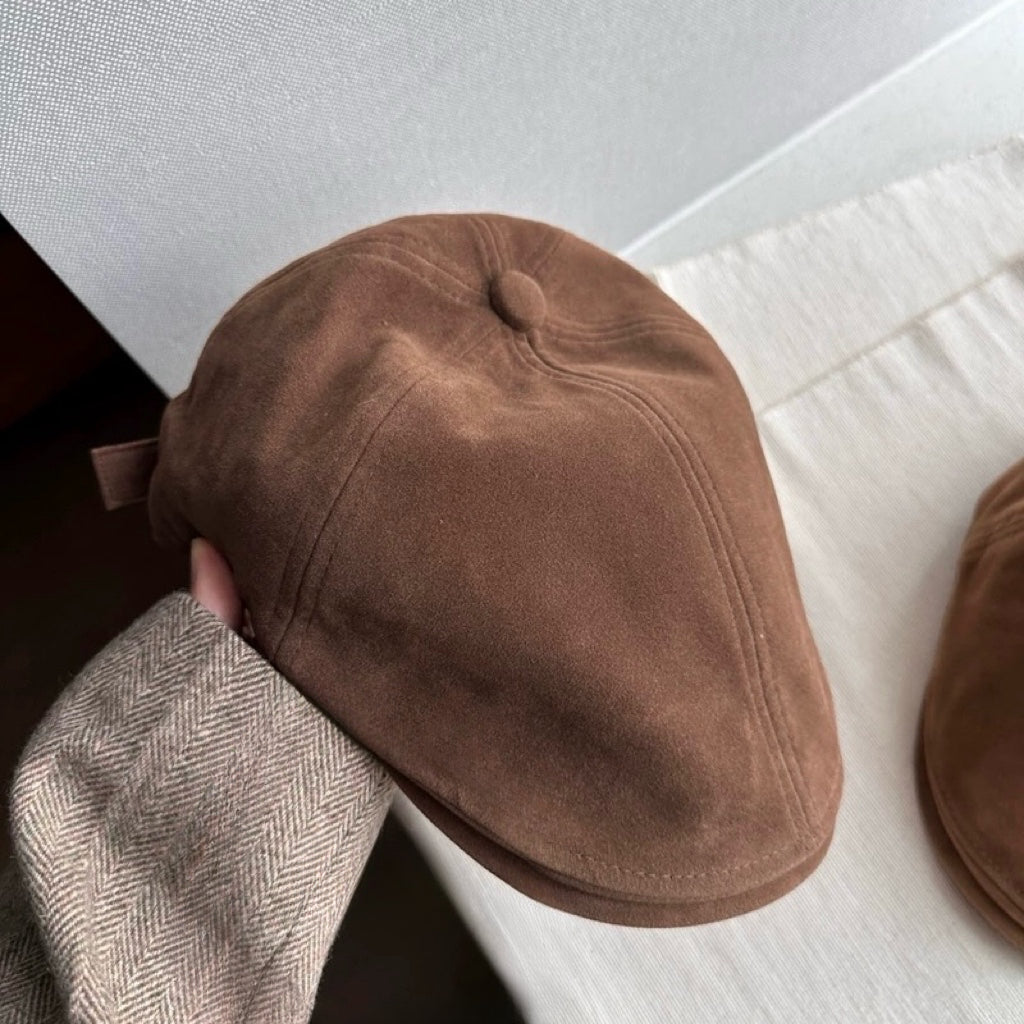 Unisex Suede Newsboy Cap Mspineapplecrafts