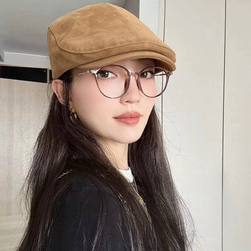 Unisex Suede Newsboy Cap Mspineapplecrafts