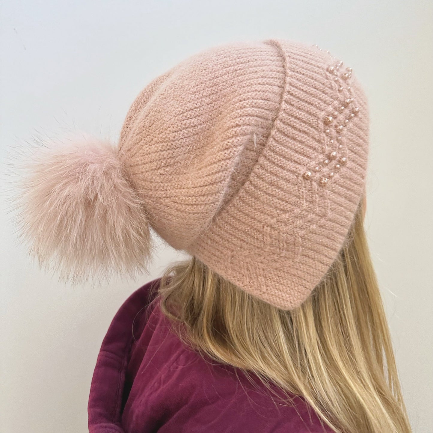 2 Way Knitted hat with Removable Pom Pom MsPineappleCrafts