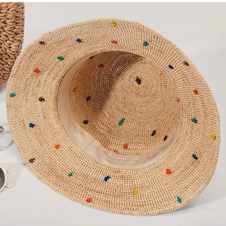 Foldable Raffia Straw Hat for Women Mspineapplecrafts