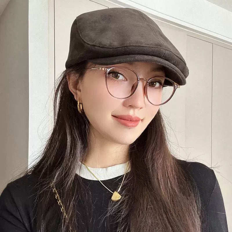 Unisex Suede Newsboy Cap Mspineapplecrafts