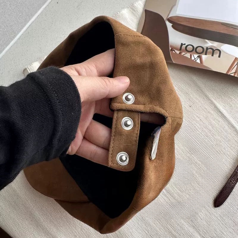 Unisex Suede Newsboy Cap Mspineapplecrafts