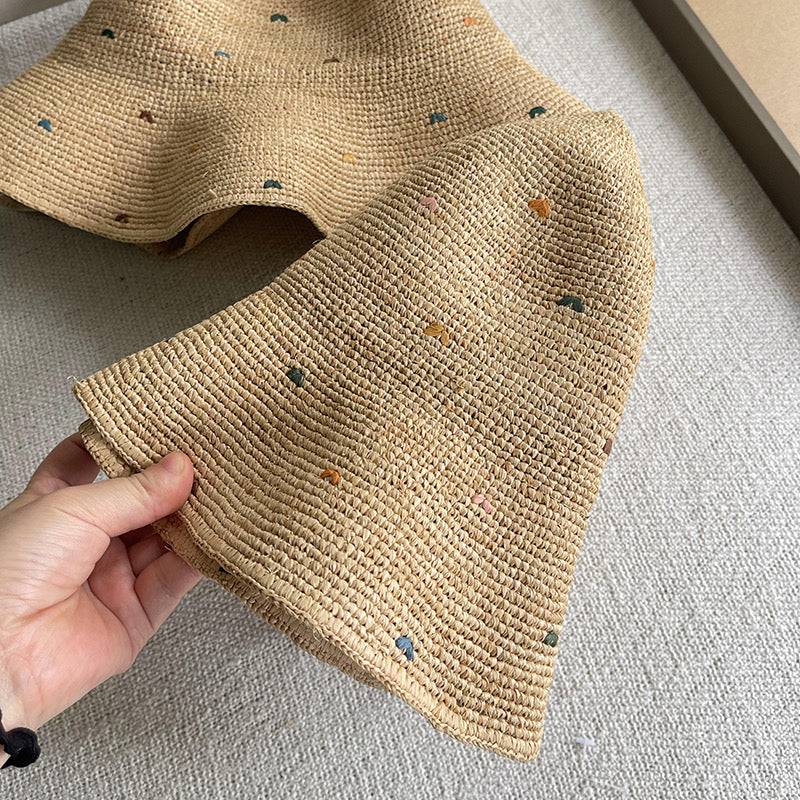 Foldable Raffia Straw Hat for Women Mspineapplecrafts