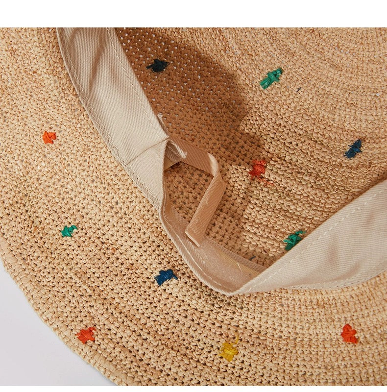 Foldable Raffia Straw Hat for Women Mspineapplecrafts