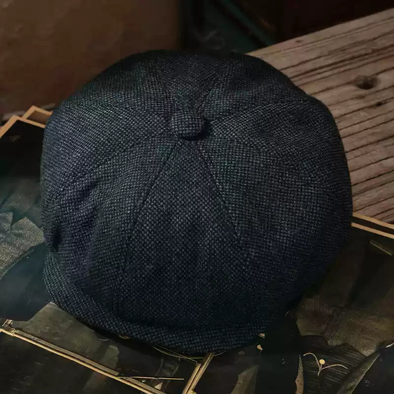 Unisex 8 panel Newsboy Wool Cap