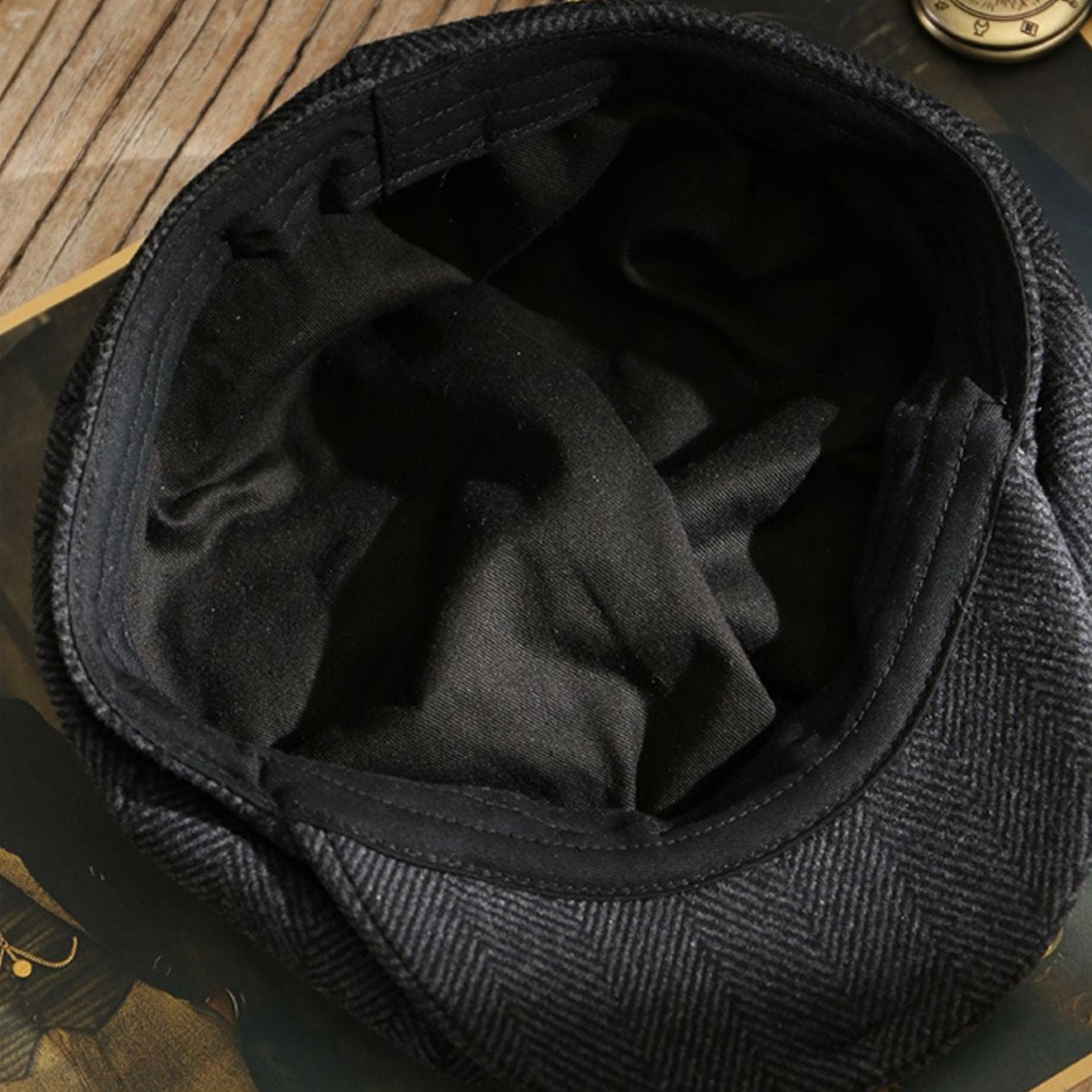 Unisex 8 panel Newsboy Wool Cap