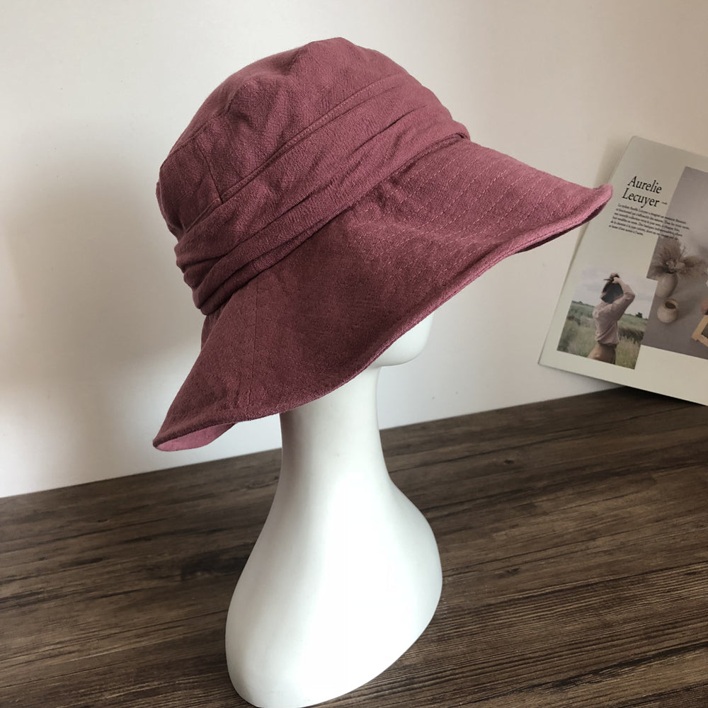 Wide Brim Bucket Hat with Adjustable Fit MsPineappleCrafts