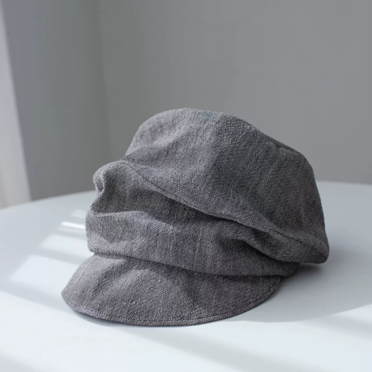 Two Way Linen Newsboy Cap MsPineappleCrafts