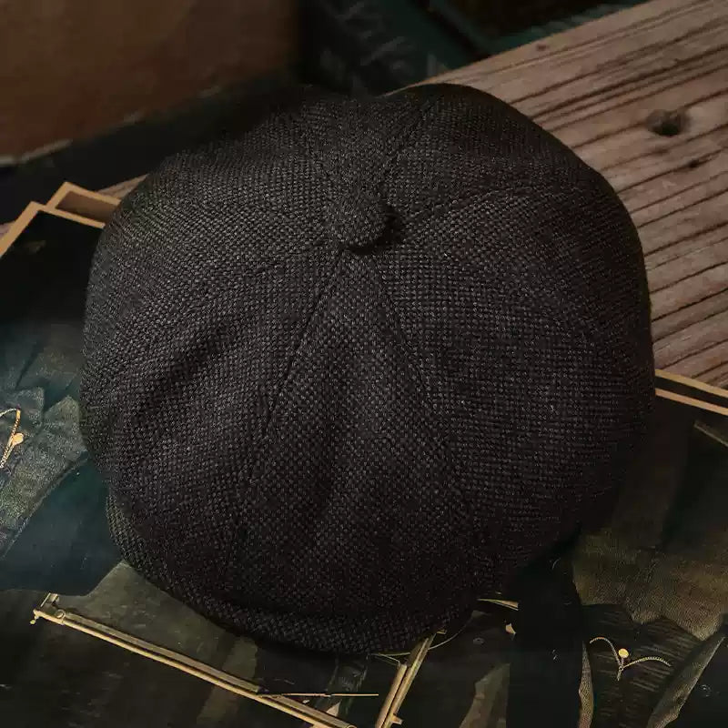 Unisex 8 panel Newsboy Wool Cap