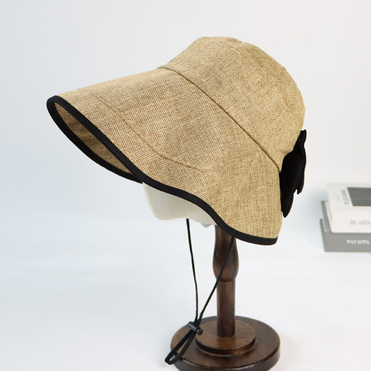 Wide Brim Bucket Hat with Bow Tie MsPineappleCrafts