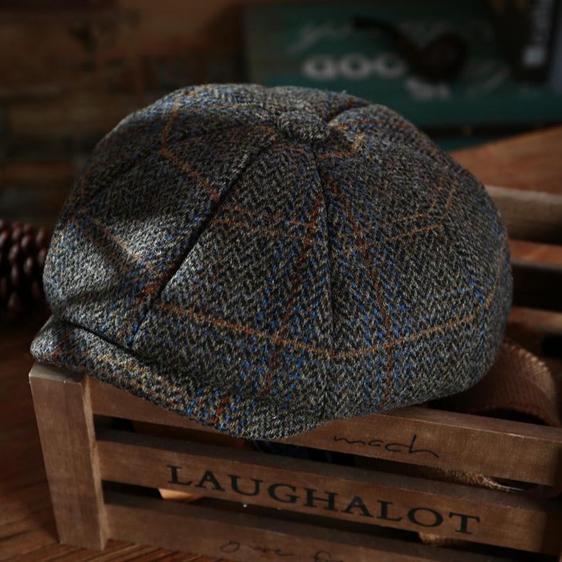 Unisex 8 panel Newsboy Wool Cap