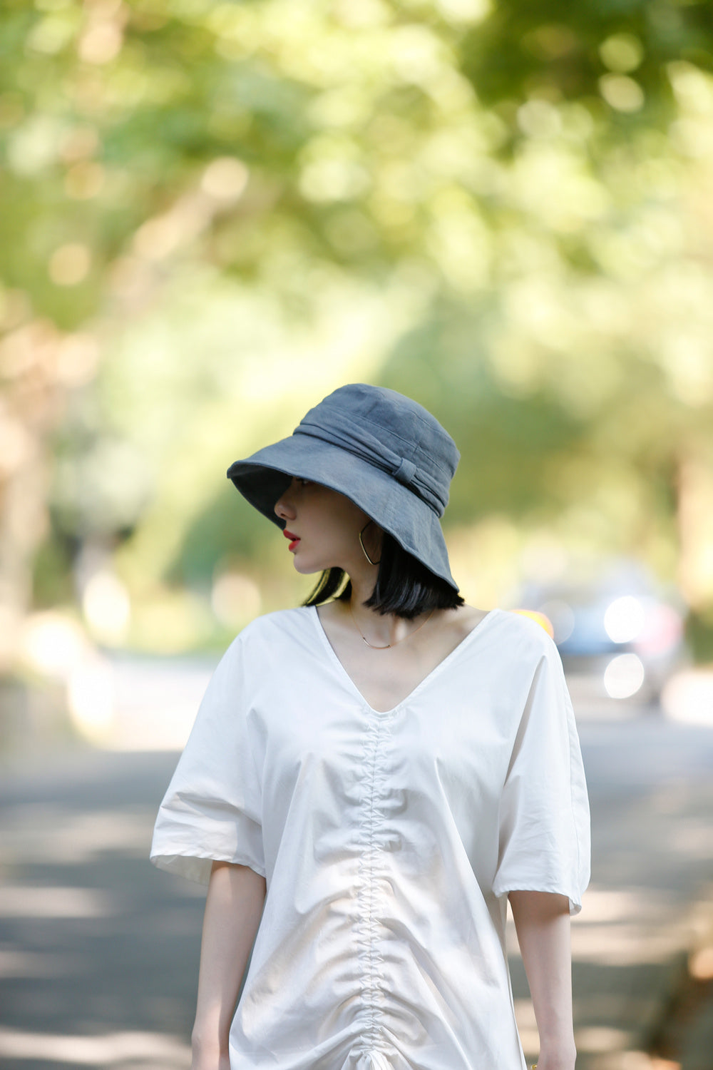 Wide Brim Bucket Hat with Adjustable Fit MsPineappleCrafts