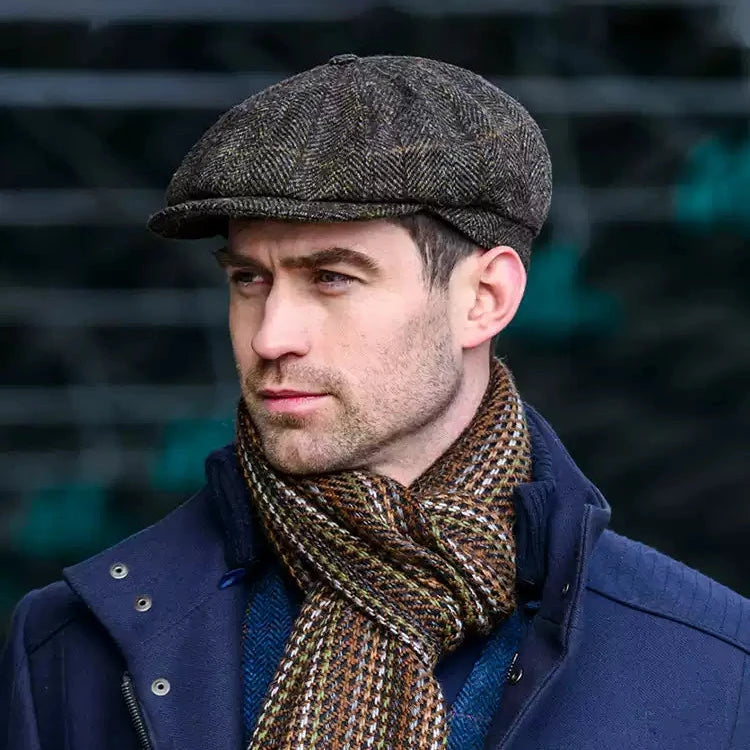 Unisex 8 panel Newsboy Wool Cap