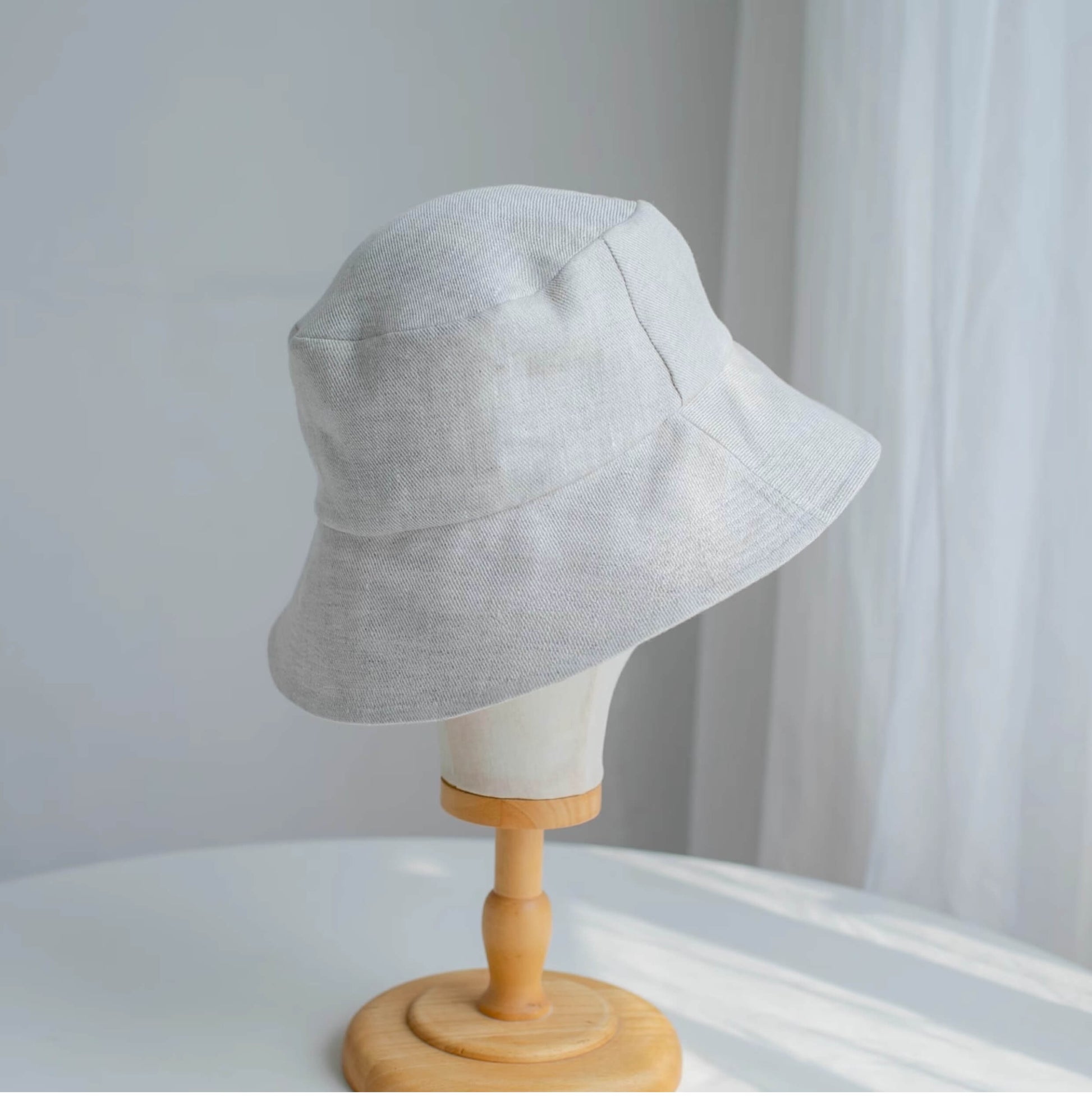 Linen Bucket Hat-Minimalist Design MsPineappleCrafts