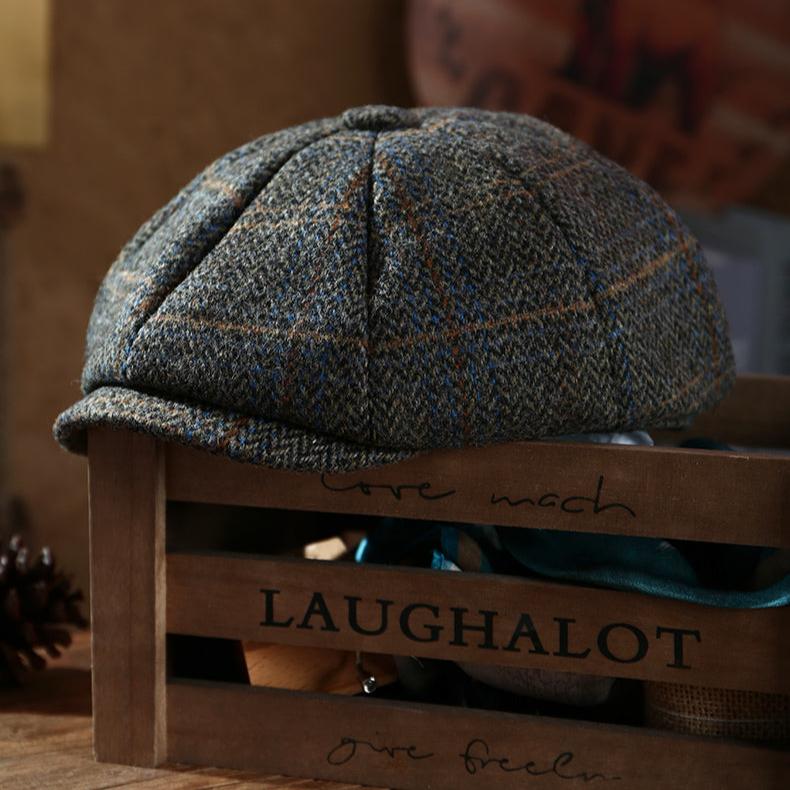 Unisex 8 panel Newsboy Wool Cap