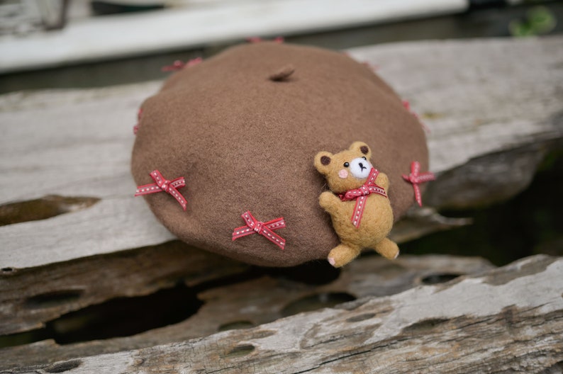 Bear Berets Hat for Women Kids Mspineapplecrafts