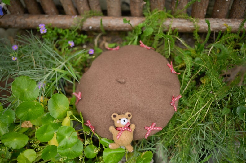 Bear Berets Hat for Women Kids Mspineapplecrafts