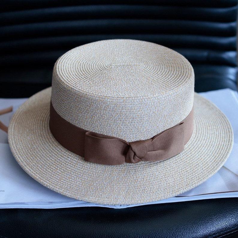 M Large Size Unisex Boater Fedora Straw Hat - Mspineapplecrafts