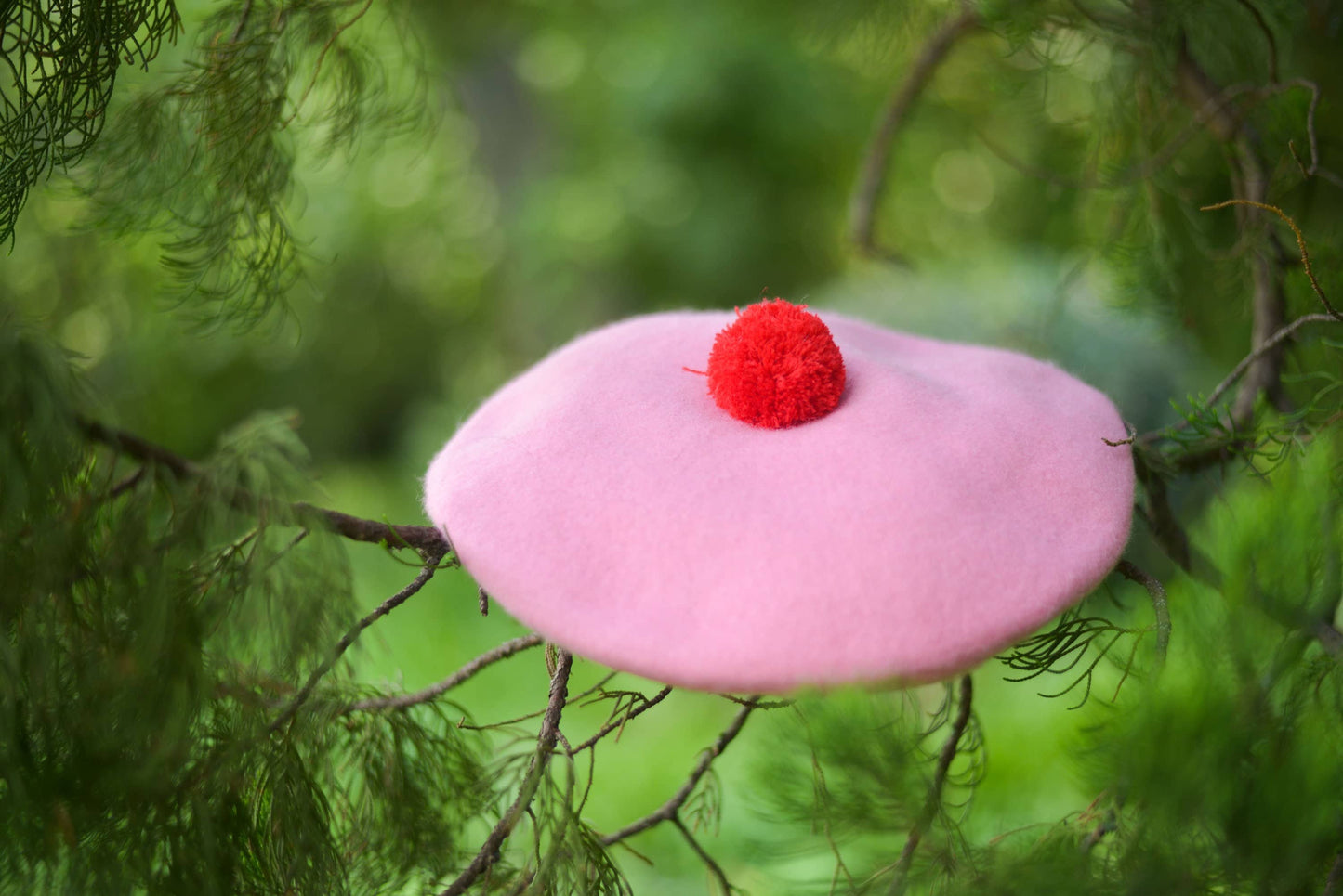 Heart Beret Hat for Women and Girls.
