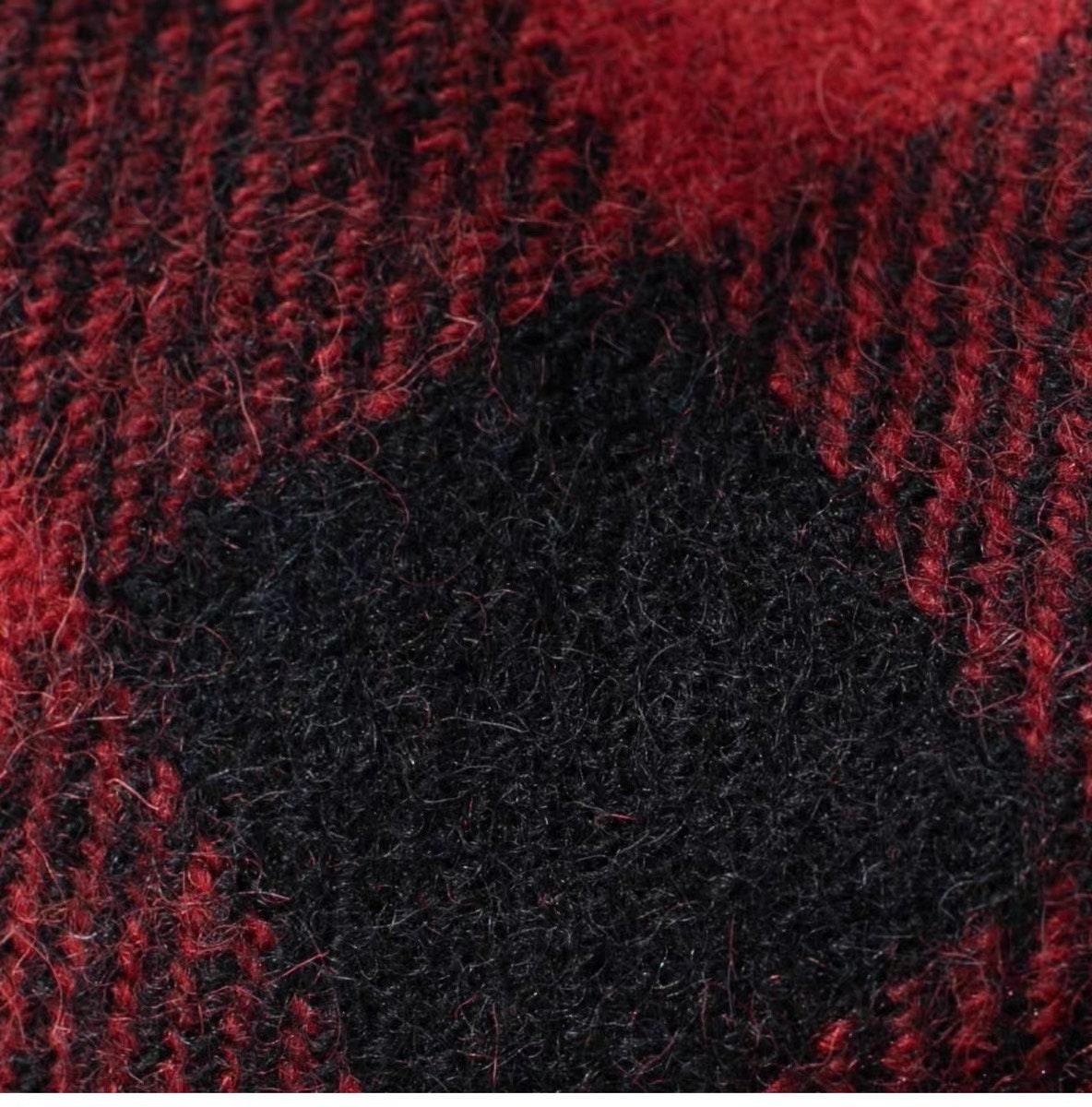 Check Pattern Wool Beret-Available Custom Size - Mspineapplecrafts