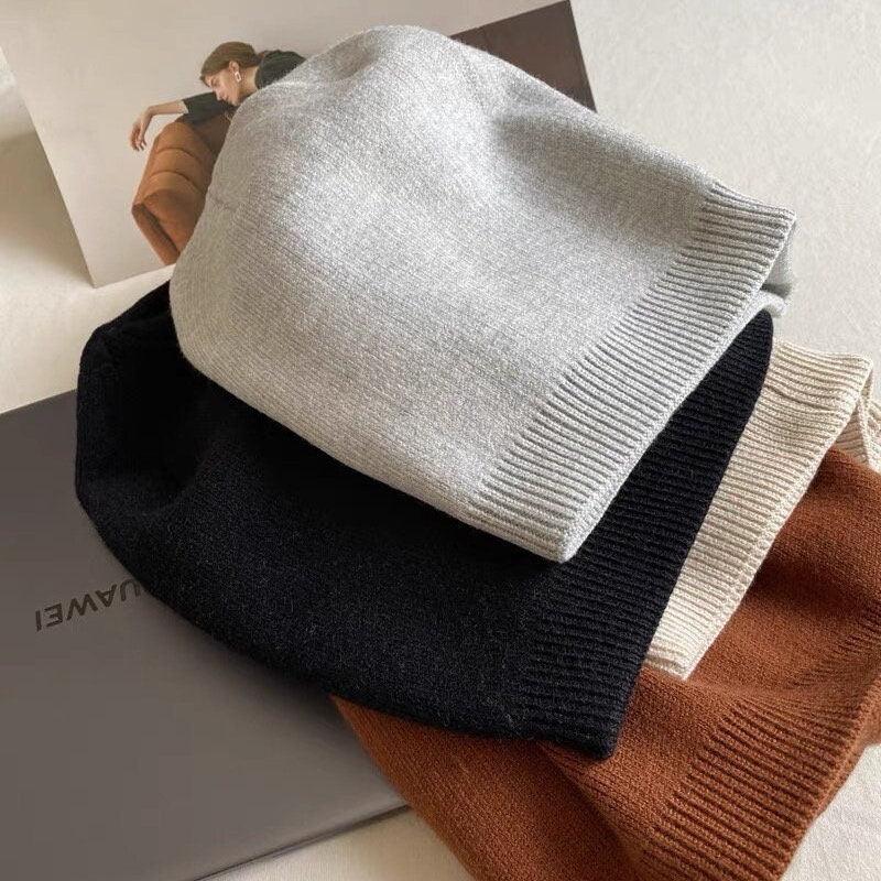 Stretchy Wool Beanie Hat - Mspineapplecrafts