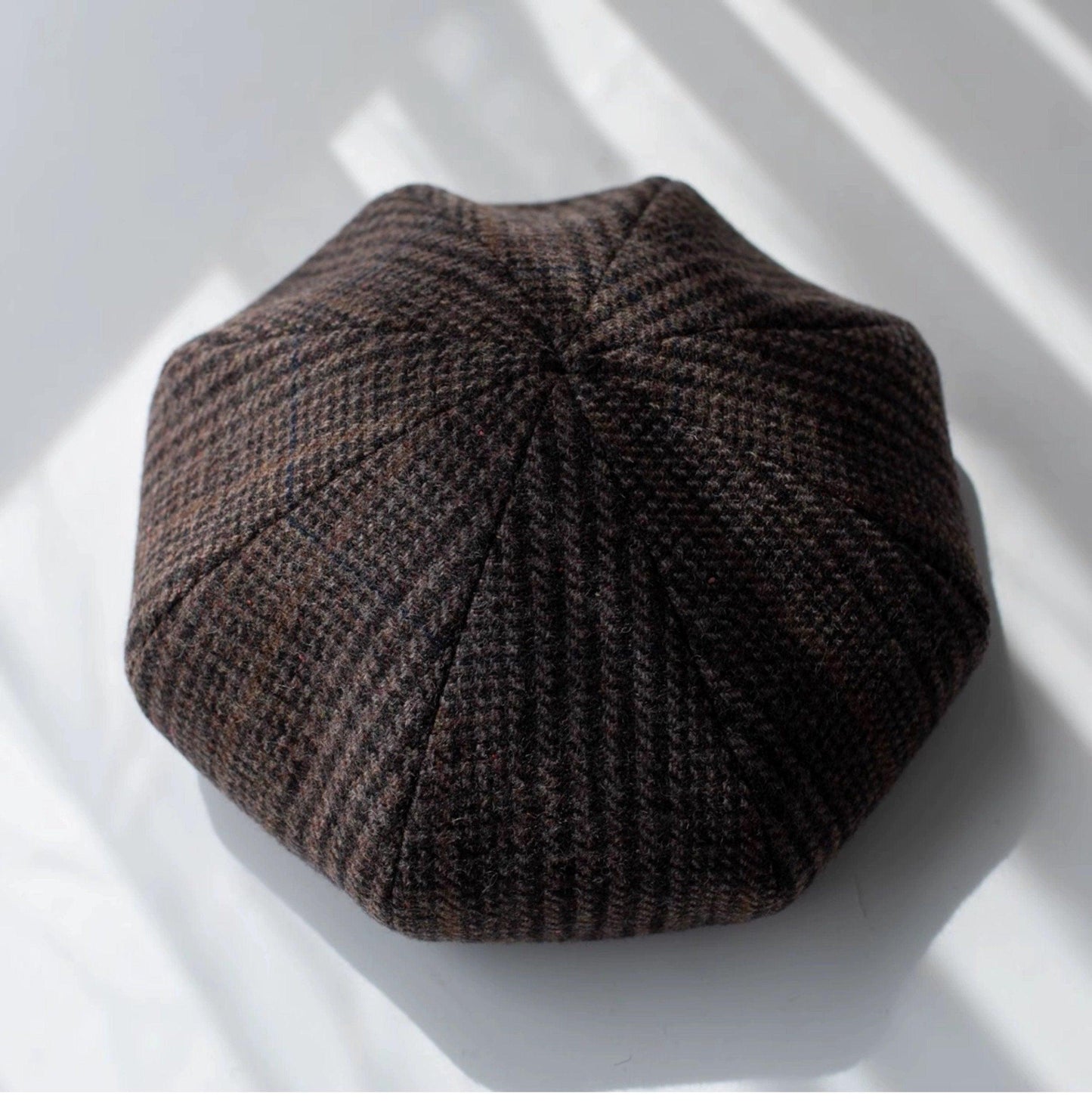 Houndstooth Oversized Unisex Wool Beret - Mspineapplecrafts