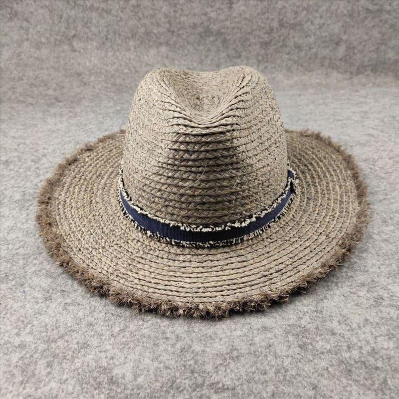 Unisex Raffia Straw Fedora Hat - Mspineapplecrafts