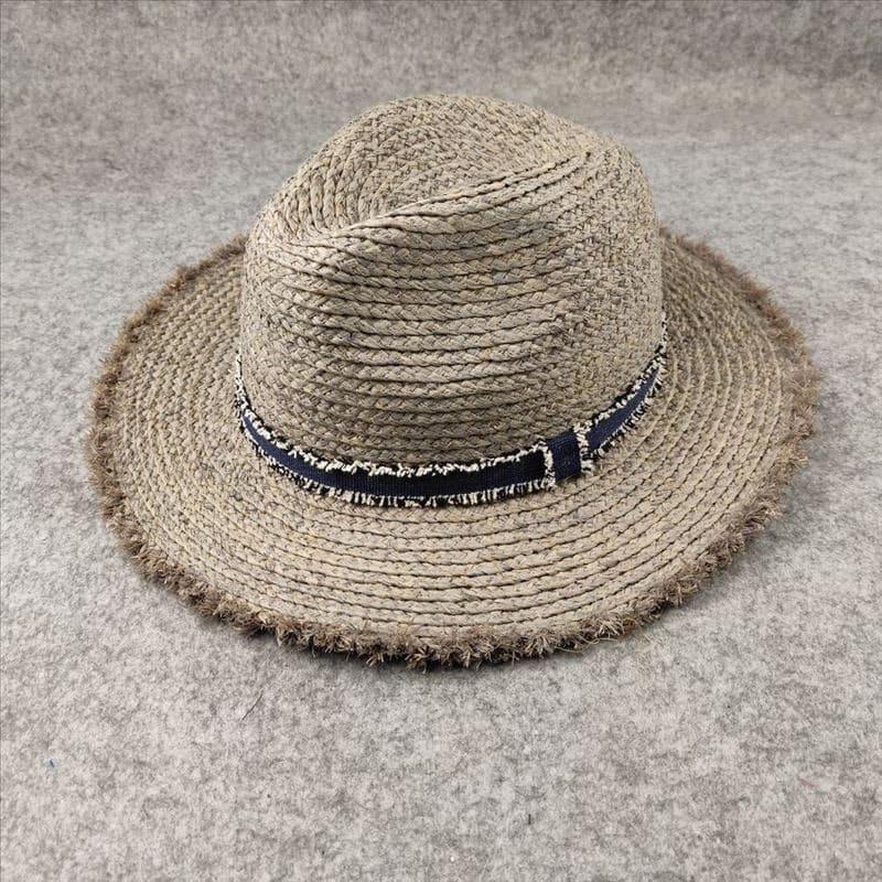 Unisex Raffia Straw Fedora Hat - Mspineapplecrafts