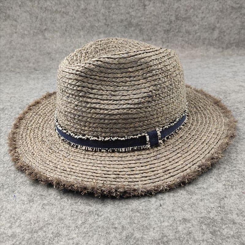 Unisex Raffia Straw Fedora Hat - Mspineapplecrafts