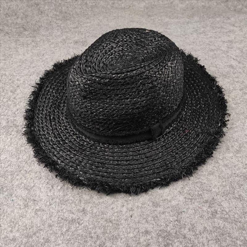 Unisex Raffia Straw Fedora Hat - Mspineapplecrafts