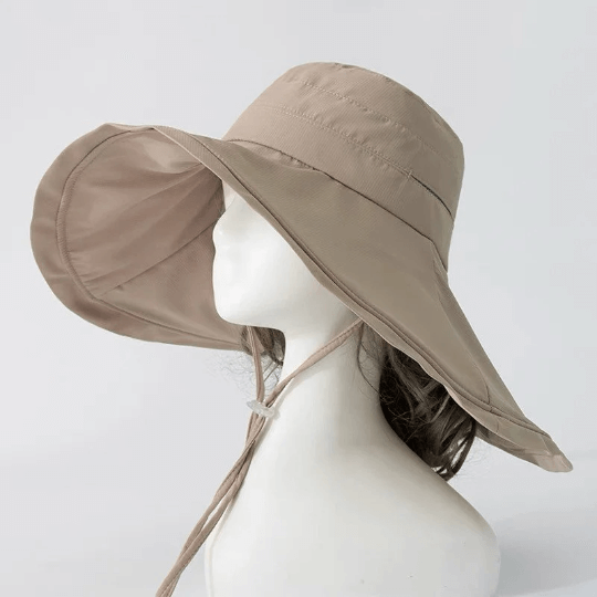 Extra Wide Brim Foldable Bucket Hat.