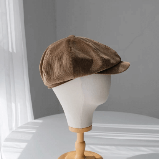 Slouchy Velvet Newsboy Cap for Women.
