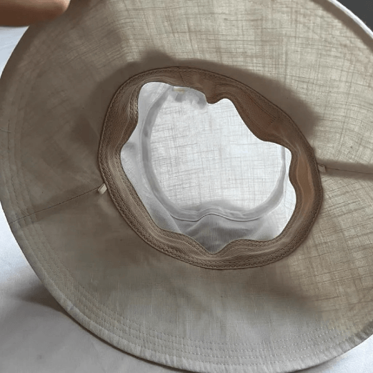 Two Way Pony Tail Sun Hat with Bow Tie.