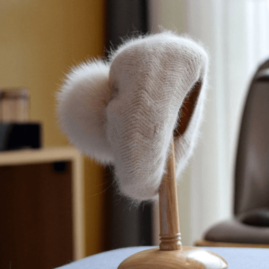 2 Way Knitted beret hat with Removable Pom Pom - Mspineapplecrafts
