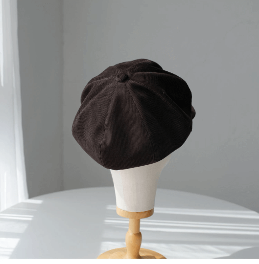 Slouchy Velvet Newsboy Cap for Women.
