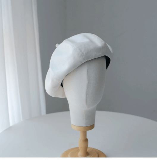 Oversized Spring Summer Unisex Linen Beret.