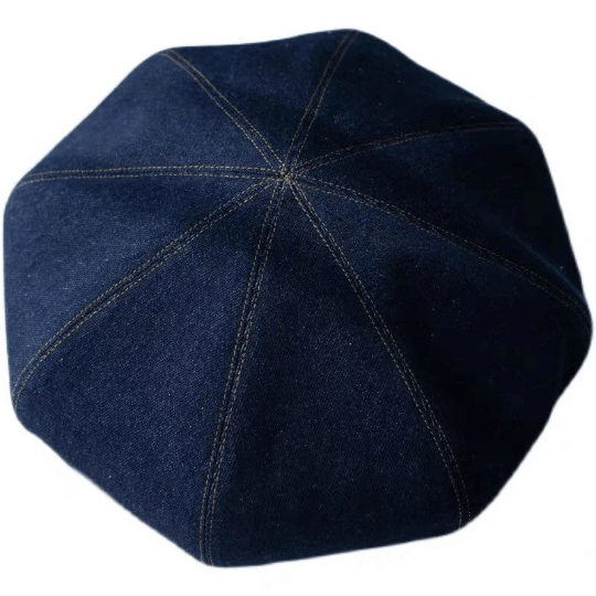 Oversize Denim Beret for Women.