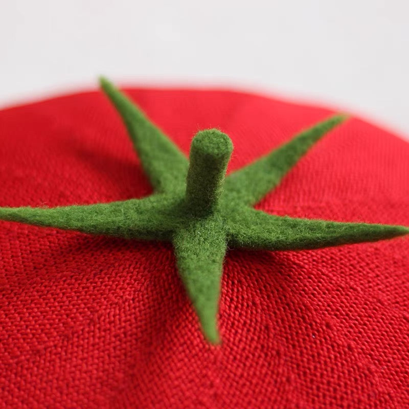 Women Kid Tomato Berets Hat.