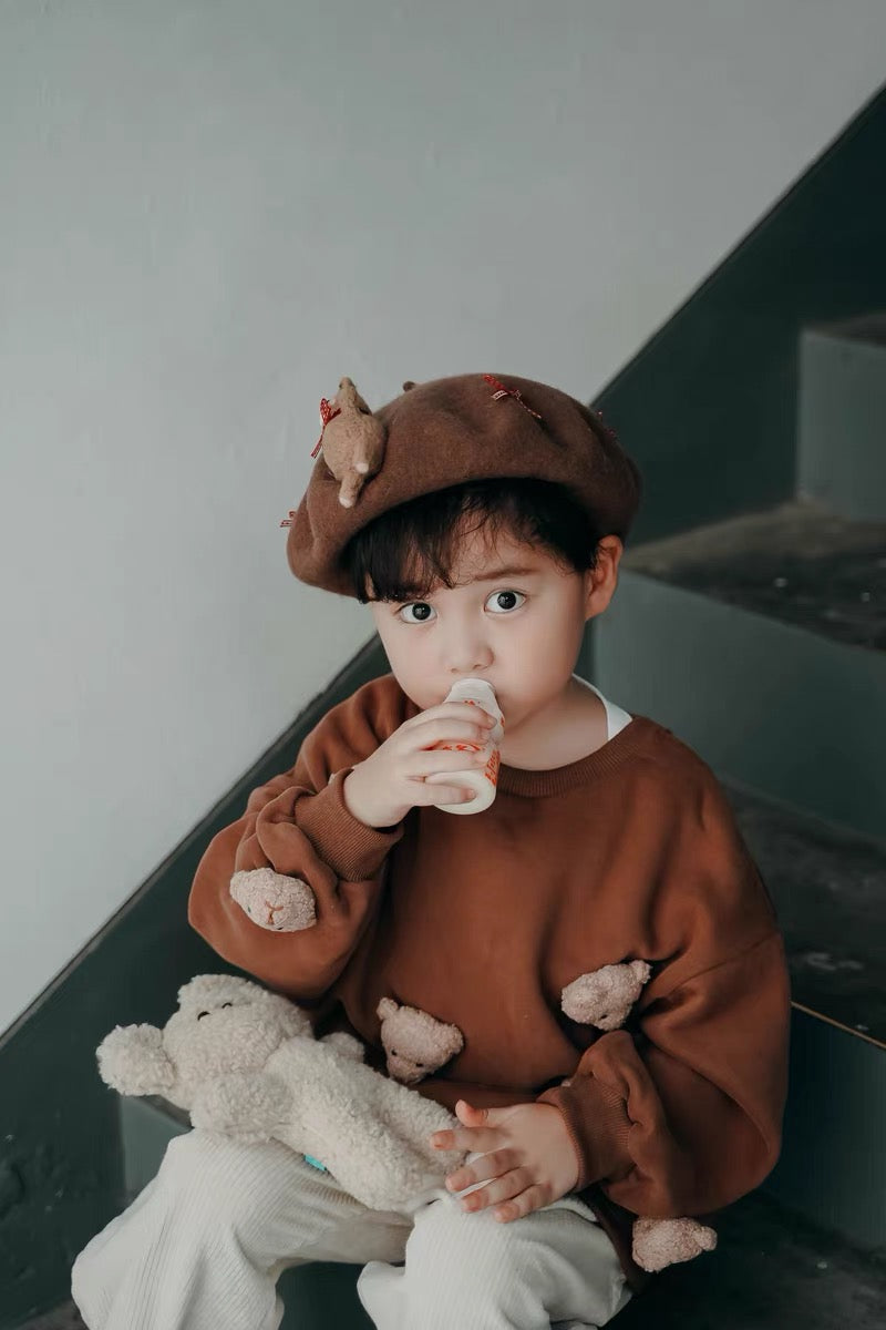 Women Kid Baby Bear Berets Hat.