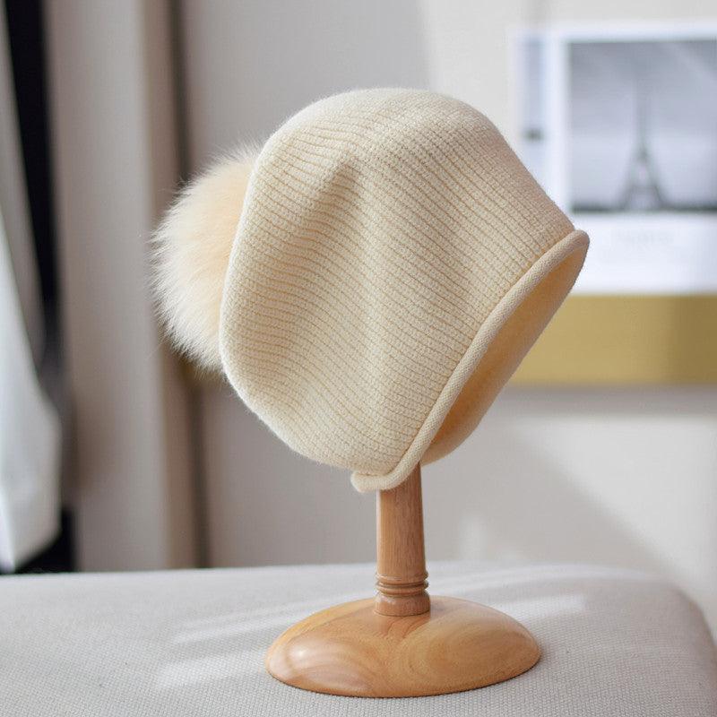 2 Way Knitted Slouchy hat with Removable Pom Pom Mspineapplecrafts