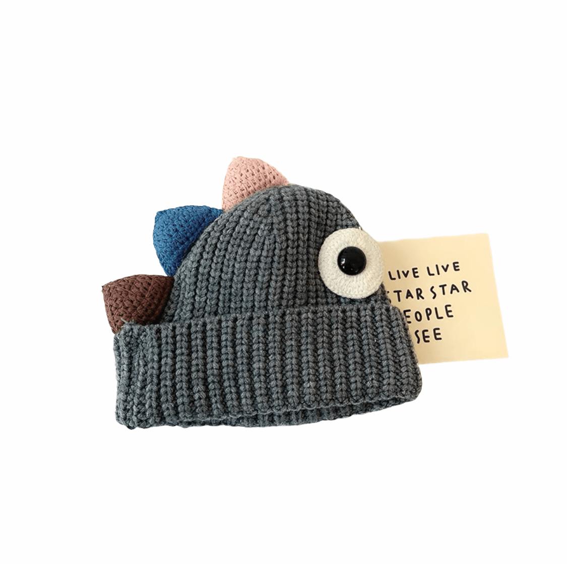 Knitted Cute Dinosaur Hat for Kids.