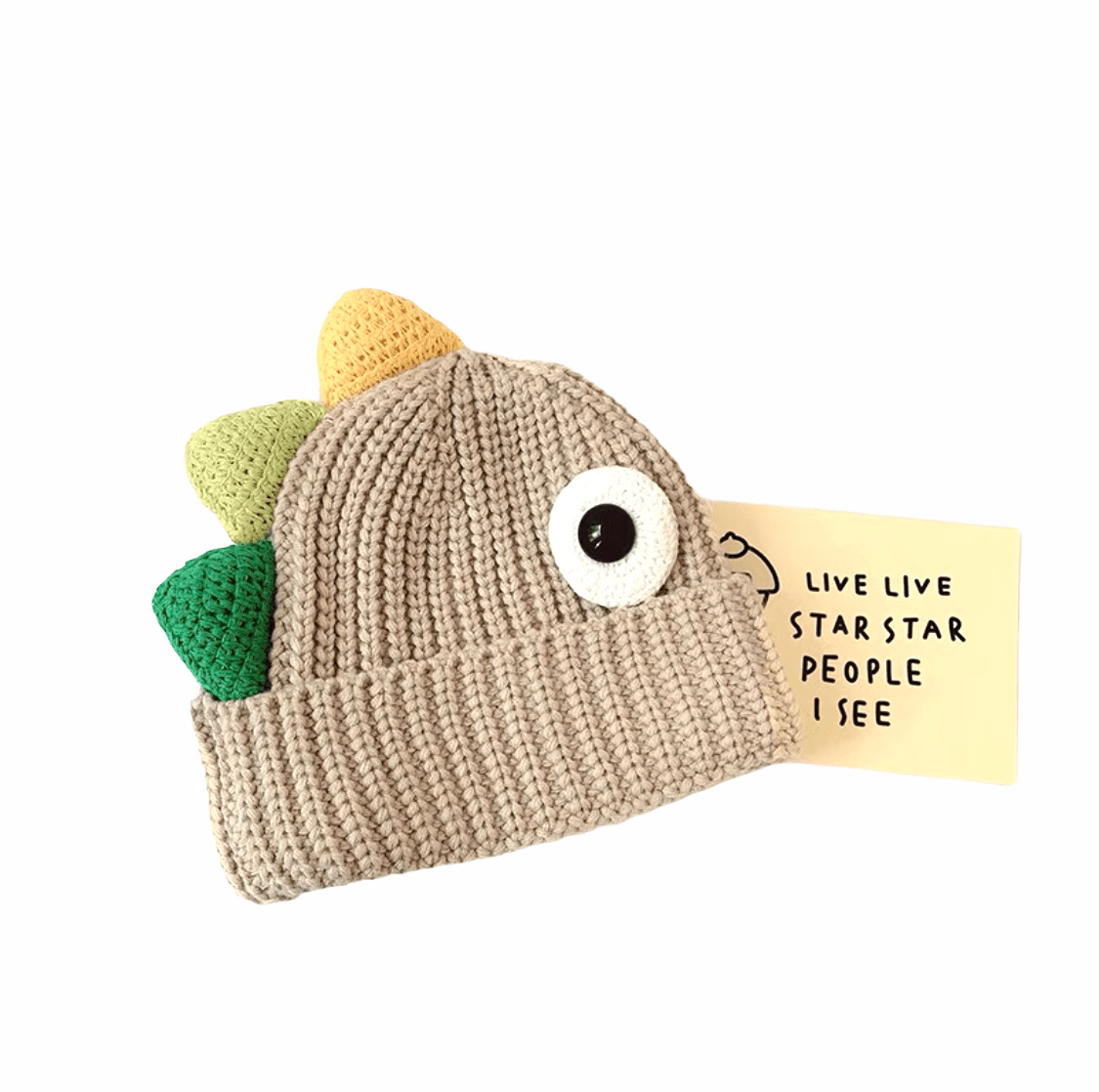 Knitted Cute Dinosaur Hat for Kids.