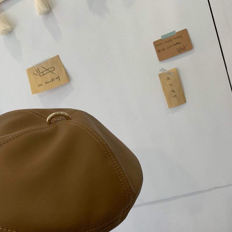 Genuine Leather Beret for Women and Girls.